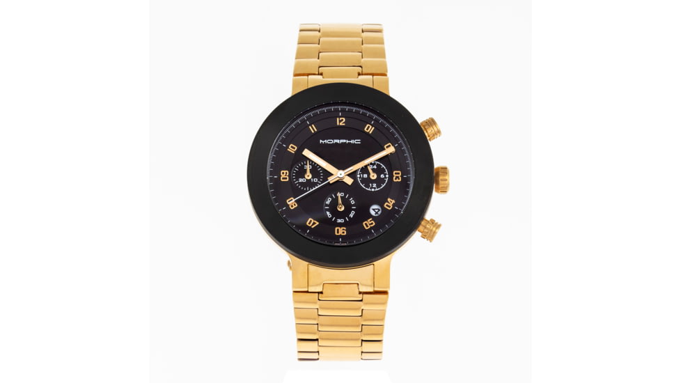 Morphic M78 Series Chronograph Bracelet Watch, Gold/Black, One Size, MPH7805