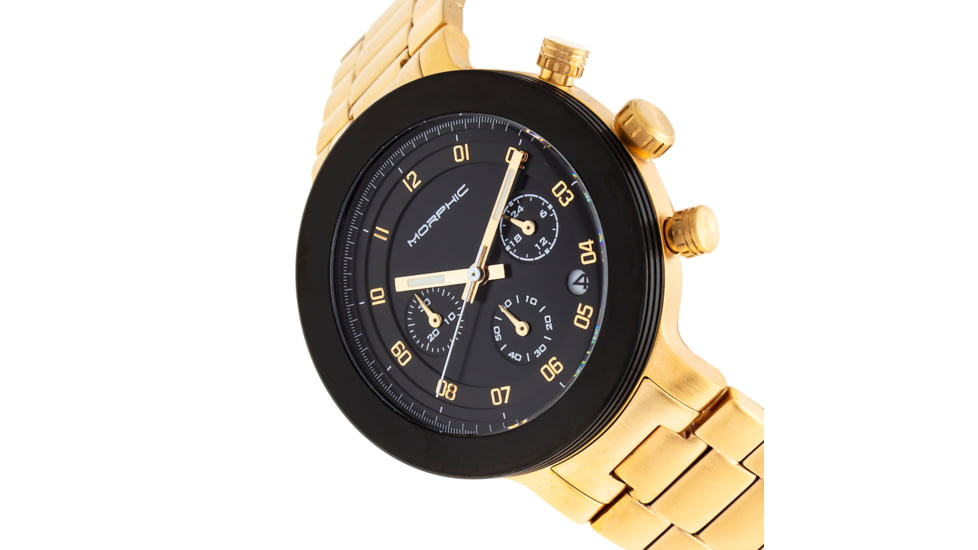 Morphic M78 Series Chronograph Bracelet Watch, Gold/Black, One Size, MPH7805
