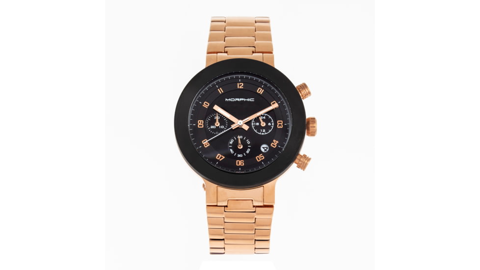 Morphic M78 Series Chronograph Bracelet Watch, Rose Gold/Black, One Size, MPH7806
