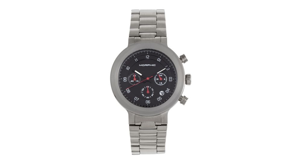 Morphic M78 Series Chronograph Bracelet Watch, Silver/Black, One Size, MPH7802