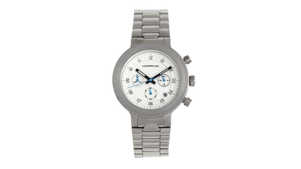 Morphic M78 Series Chronograph Bracelet Watch, Silver/White, One Size, MPH7801