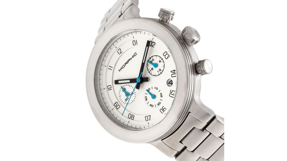 Morphic M78 Series Chronograph Bracelet Watch, Silver/White, One Size, MPH7801