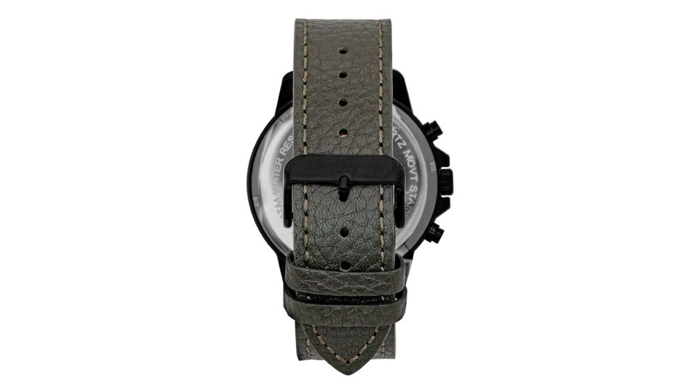 Morphic M86 Series Chronograph Leather-Band Watch, Black/Olive, One Size, MPH8606