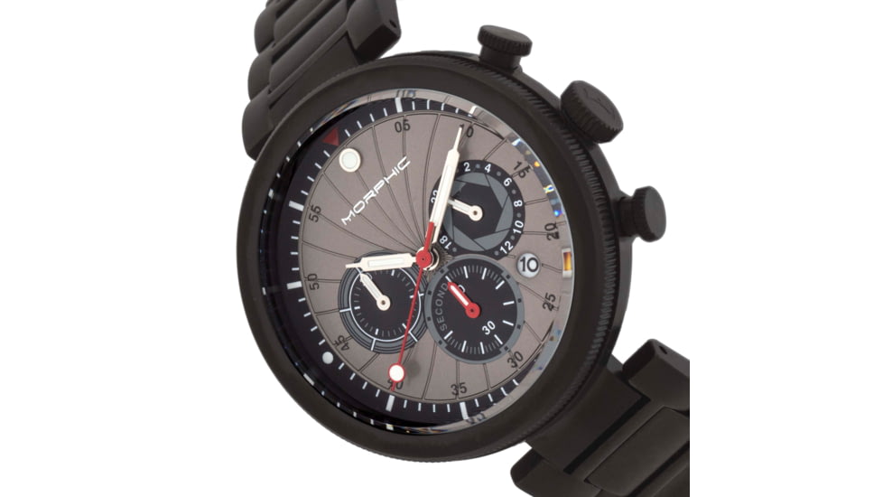 Morphic M87 Series Chronograph Bracelet Watch w/Date, Black/Grey, One Size, MPH8707