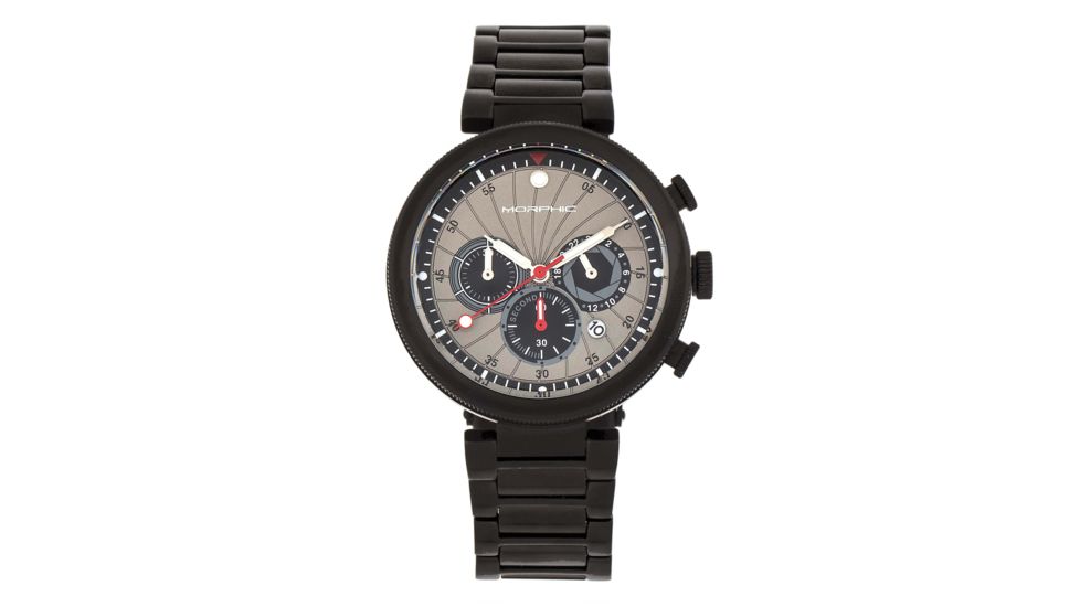 Morphic M87 Series Chronograph Bracelet Watch w/Date, Black/Grey, One Size, MPH8707