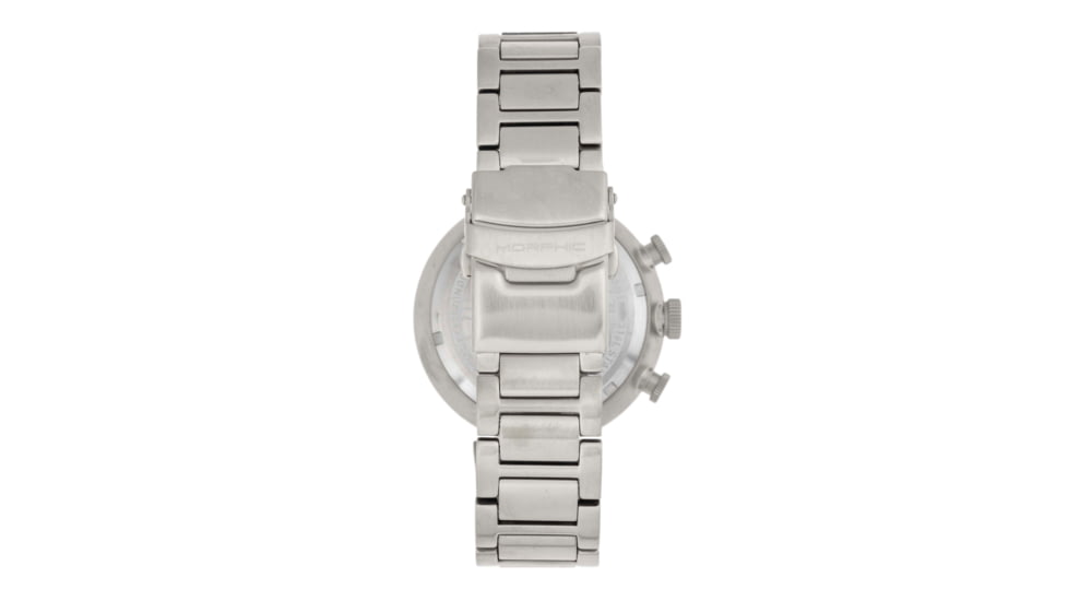 Morphic M87 Series Chronograph Bracelet Watch w/Date, Silver/Blue, One Size, MPH8703
