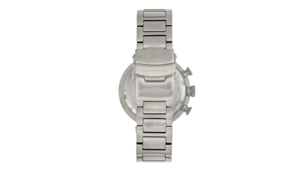Morphic M87 Series Chronograph Bracelet Watch w/Date, Silver/White, One Size, MPH8701
