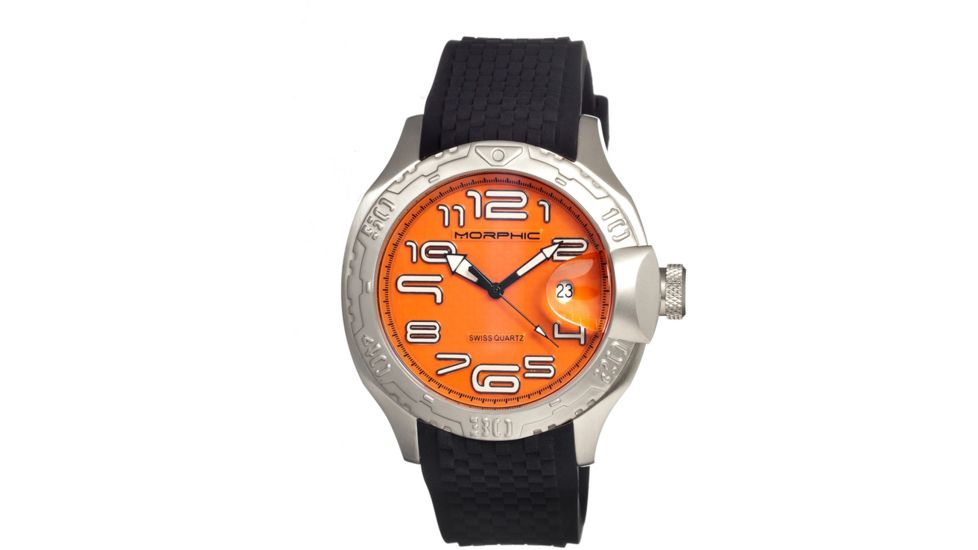 Morphic M9 Series Mens Watch, Black-Silver-Orange MPH0903