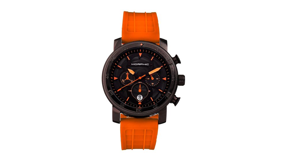 Morphic M90 Series Chronograph Watch w/Date, Orange/Black, One Size, MPH9006