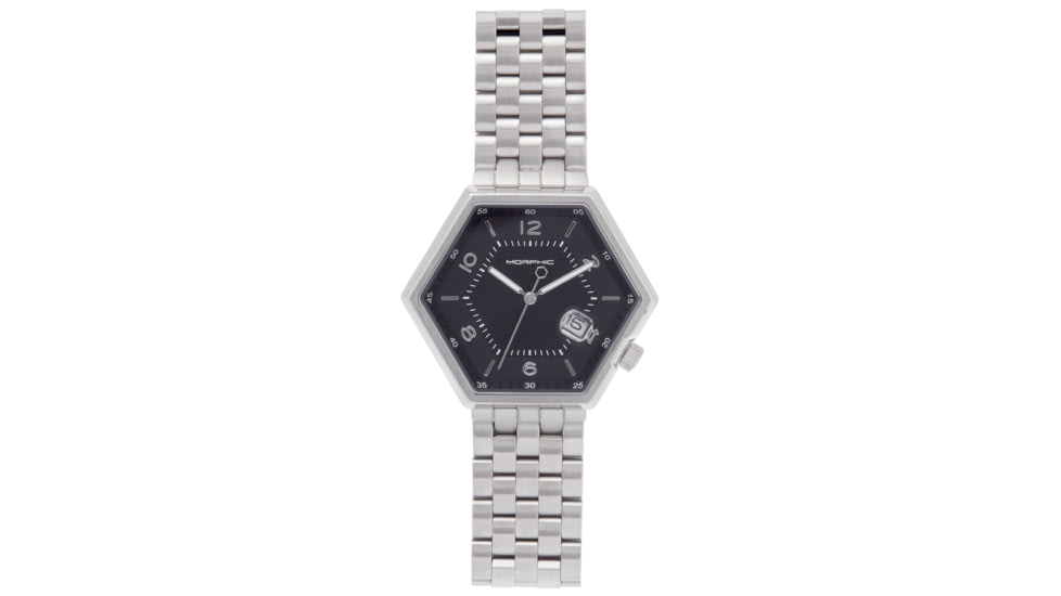 Morphic M96 Series Bracelet Watch w/Date - Mens, Black/Silver, One Size, MPH9601