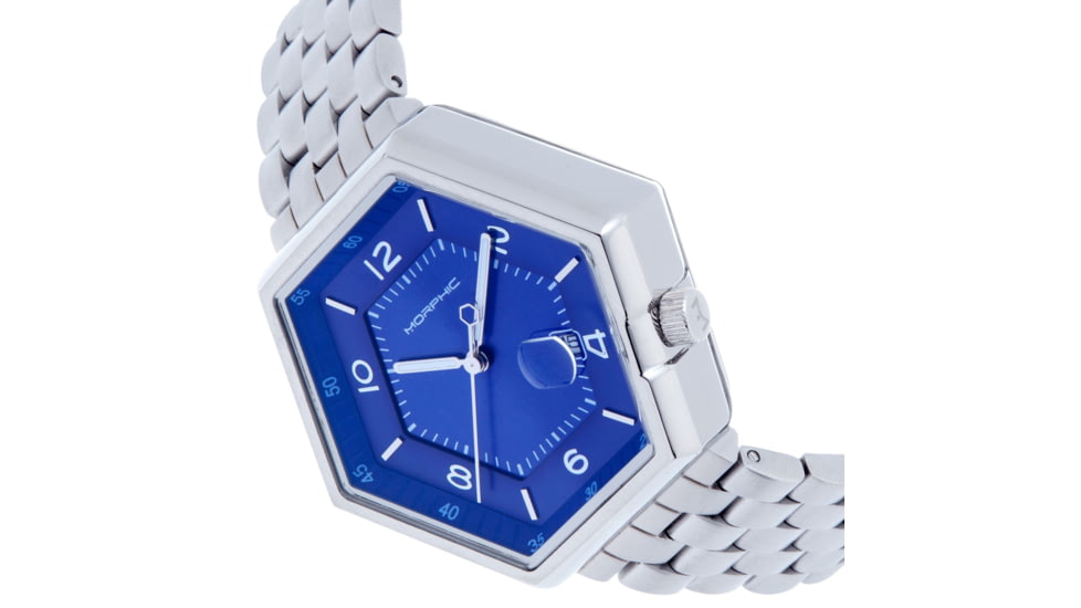 Morphic M96 Series Bracelet Watch w/Date - Mens, Blue/Silver, One Size, MPH9602