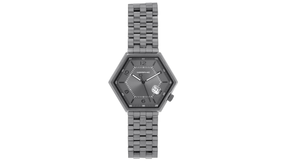 Morphic M96 Series Bracelet Watch w/Date - Mens, Gunmetal, One Size, MPH9605