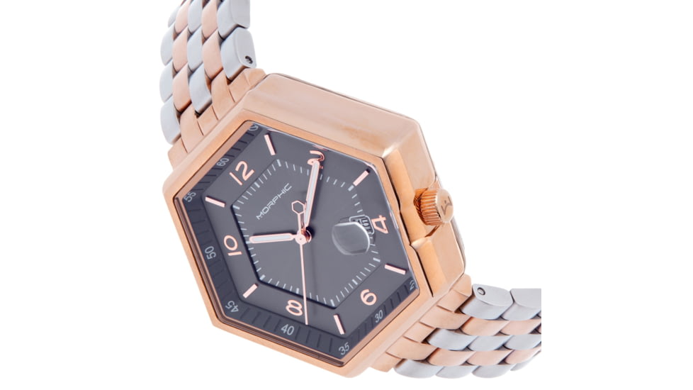 Morphic M96 Series Bracelet Watch w/Date - Mens, Gunmetal/Rose Gold, One Size, MPH9603