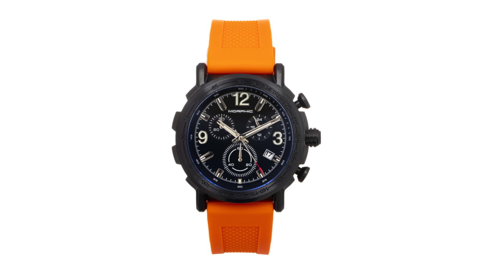 Morphic Morphic M93 Series Chronograph Strap Watch w/Date, Orange, One Size, MPH9305