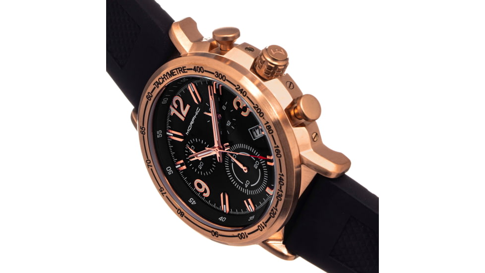Morphic Morphic M93 Series Chronograph Strap Watch w/Date, Rose Gold/Black, One Size, MPH9303