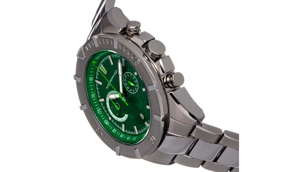 Morphic Morphic M94 Series Chronograph Bracelet Watch w/Date, Green, One Size, MPH9404