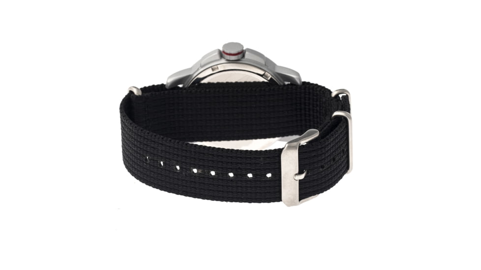 EB101 Edinburgh Mens Watch, black Band, Black Bezel, White Markers, Black Dial