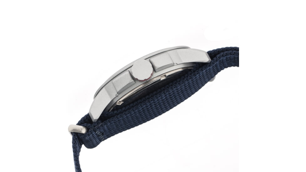 EB104 Edinburgh Mens Watch, navy Band, Blue Bezel, Black Markers, White Face