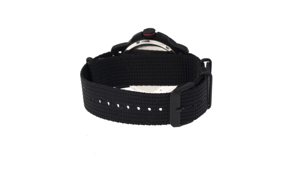 EB106 Edinburgh Mens Watch, black Band, Black Bezel, Yellow Markers, Black Face