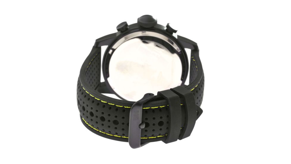 MOS La102 Los Angeles Mens Watch, 47mm, Black Strap, Yellow/Black Dial MOSLA102