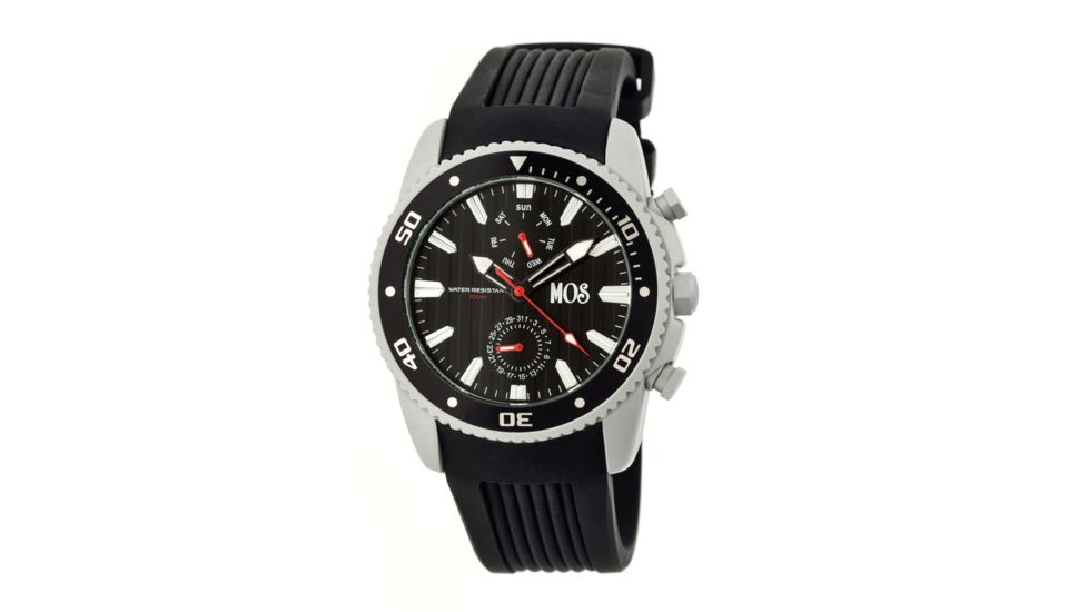 MOS TK101 Tokyo Mens Watch, 45mm, Black Strap, Black Dial MOSTK101