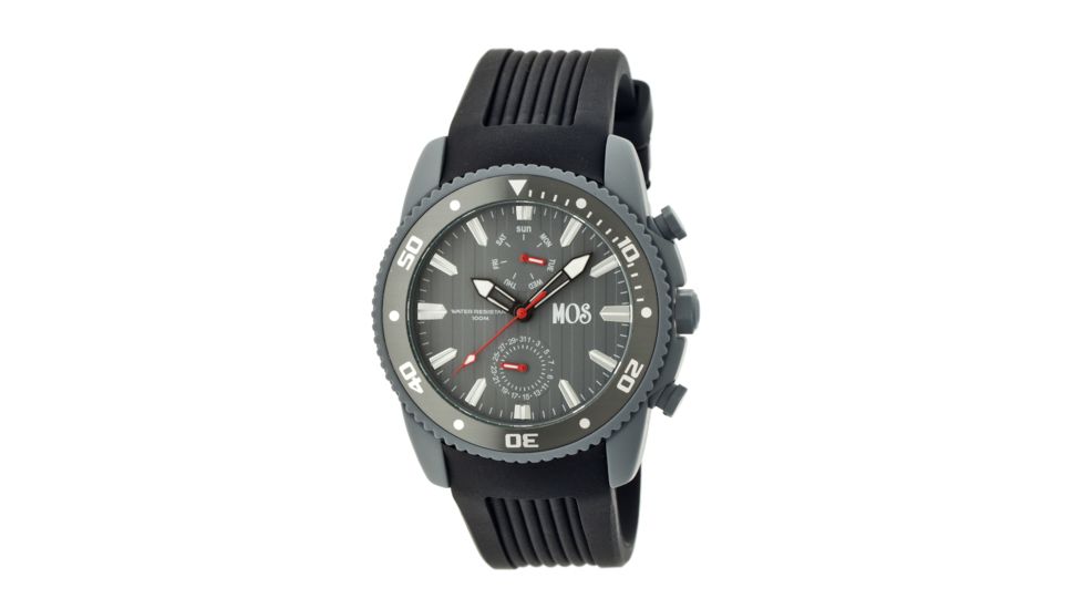 MOS TK102 Tokyo Mens Watch, 45mm, Black Strap, Grey Dial MOSTK102