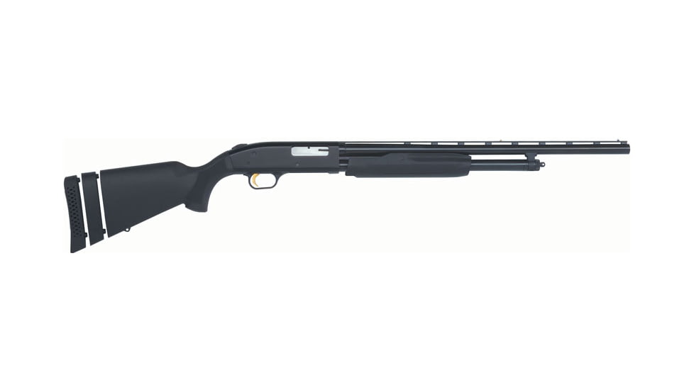 Mossberg 500 Super Bantam 3in Field Pump Youth Shotgun, 20 Gauge, 22in BBL, Synthetic Black Stock, Twin Bead Sights, Blued Black, 54210