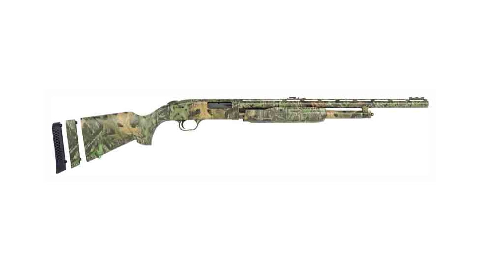 Mossberg 500 Super Bantam 3in Field Pump Youth Shotgun, 20 Gauge, 22in BBL, Synthetic MO Obsession Stock, Brass Mid Bead &amp; White Front Bead Sights, Camo, 54157