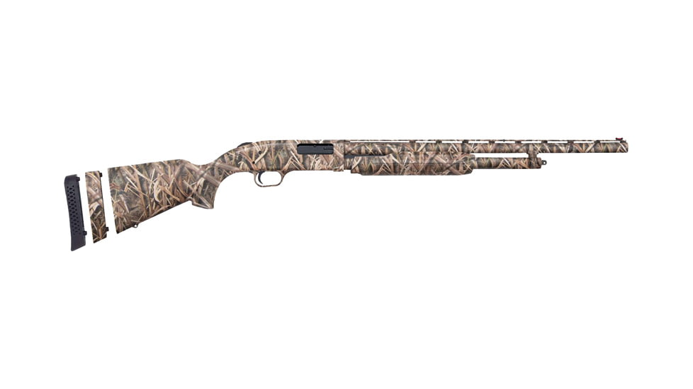 Mossberg 500 Super Bantam 3in Field Pump Youth Shotgun, 20 Gauge, 22in BBL, Synthetic MO Shadow Grass Stock, Adjustable Fiber Optic Sight, Camo, 54218