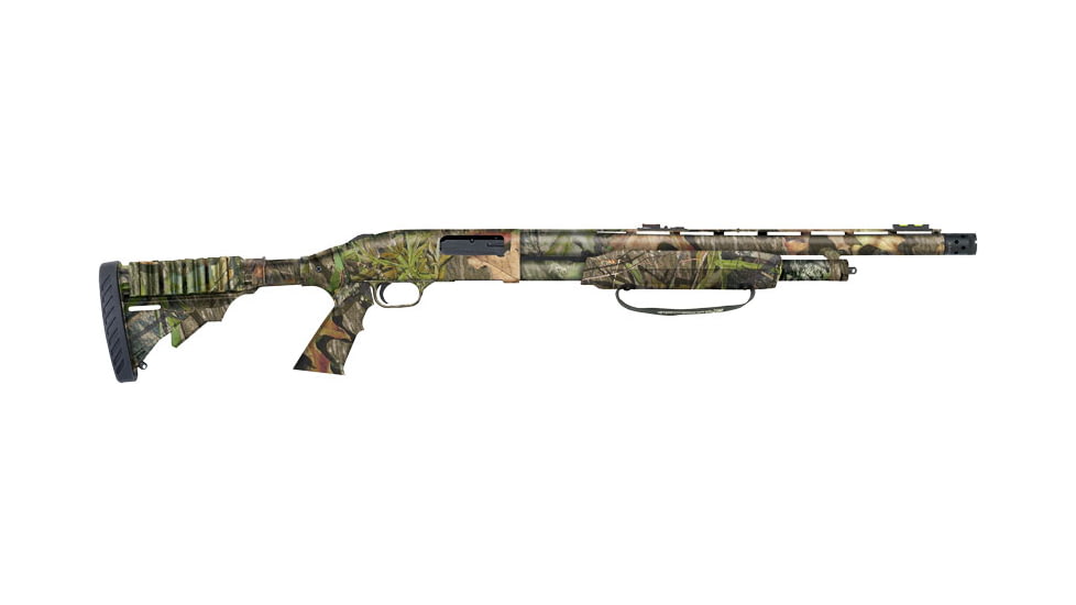 Mossberg 500 Tactical Turkey 3in Tactical Pump Shotgun, 12 Gauge, 20in BBL, Synthetic MO Obsession Stock, Adjustable Fiber Optic Sights, Camo Blued, 53265