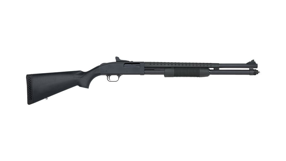 Mossberg 590 Persuader 3in Field Pump Shotgun, 12 Gauge, 20in BBL, Synthetic Black Stock, Ghost Ring, 9RD Capacity, Blued, 50693