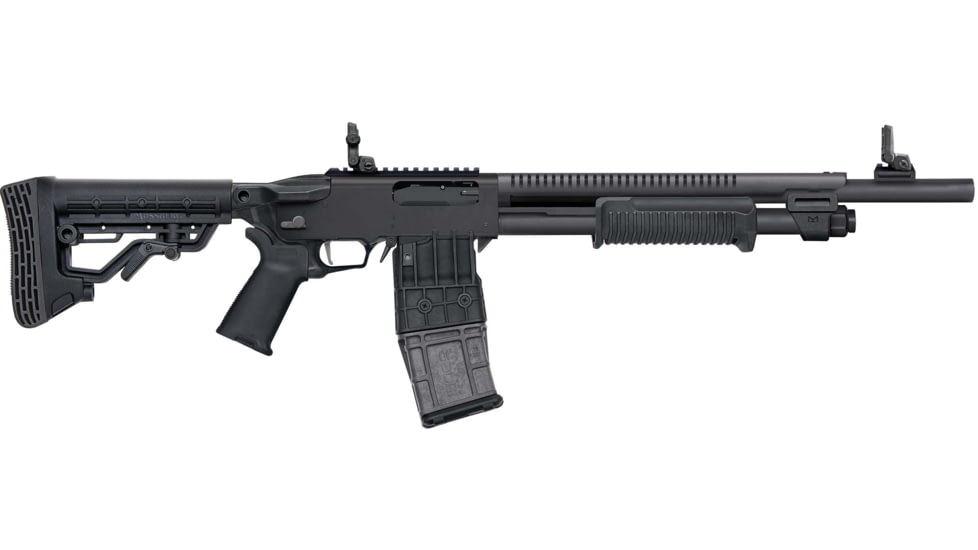 Mossberg 590M Stand-Off Shotgun, 12 Gauge, 18.5 inch Barrel, 10 Round Capacity, Black, 50213-FRRMPG