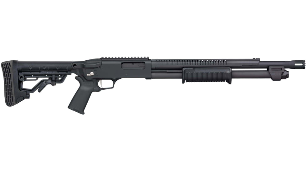 Mossberg 590R Stand-Off Shotgun, 12 Gauge, 18.5 inch Barrel, 6 Round Capacity, Black, 50761-FRRMPG