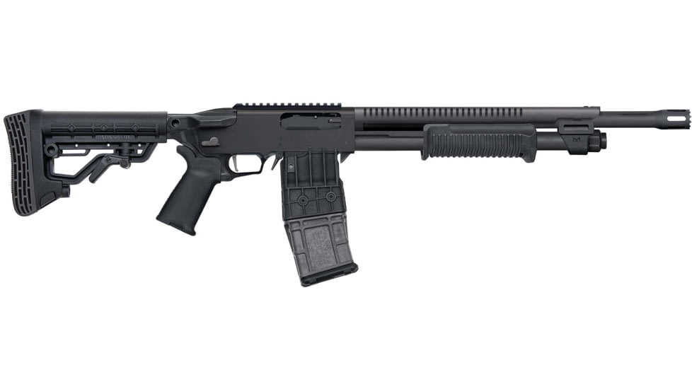 Mossberg 590RM Mag-Fed Stand-Off Shotgun, 12 Gauge, 18.5 inch Barrel, 10 Round Capacity, Black, 50218-FRRMPG