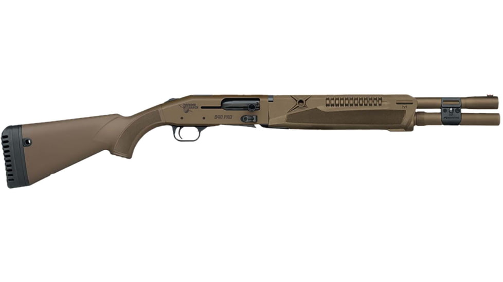 Mossberg 940 Pro Thunder Ranch Shotgun, 12 Gauge, 18.5 inch Barrel, 7 Round Capacity, Brown, 85181-FRRMPG