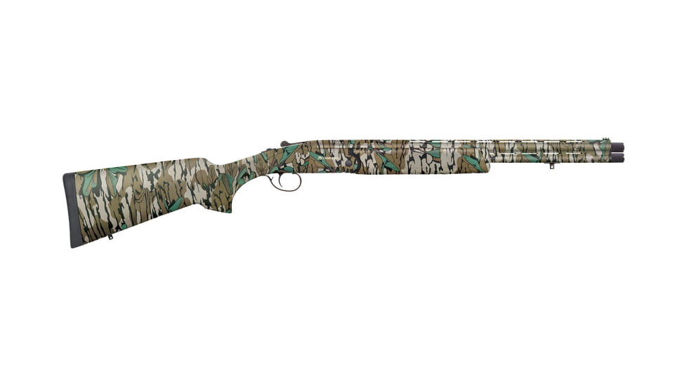 Mossberg Eventide 2.75in Field Over/Under Shotgun, 28 Gauge, 20in BBL, Walnut MO Greenleaf Stock, Fiber Optic Front Sight, Camo, 75487