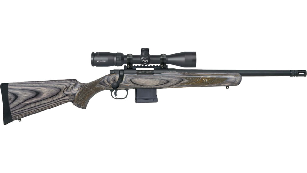 Mossberg MVP Predator 5.56 Bolt Action Rifle, 223 Rem/5.56 NATO, 16.25in Barrel, 1-9, Scope, Laminate Black Stock, Blued Blue, 27705-FRRMPG