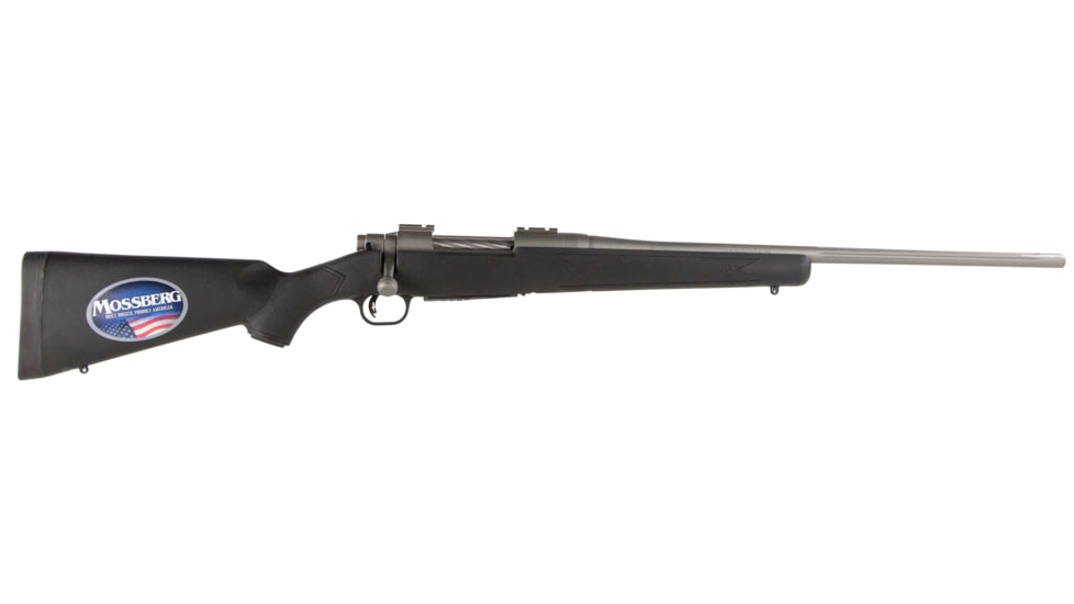 Mossberg Patriot Bolt Action Rifle, .270 Winchester, 22in Barrel, 1-10, Synthetic Black Stock, Silver, 28009-FRRMPG