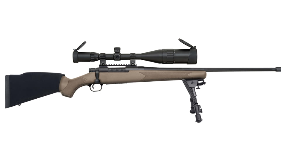 Mossberg Patriot Night Train Bolt Action Rifle, 6.5mm Creedmoor, 22in Barrel, 1-8, 6-24x50 Scope, Synthetic OD Green Stock, Blued, 28019-FRRMPG