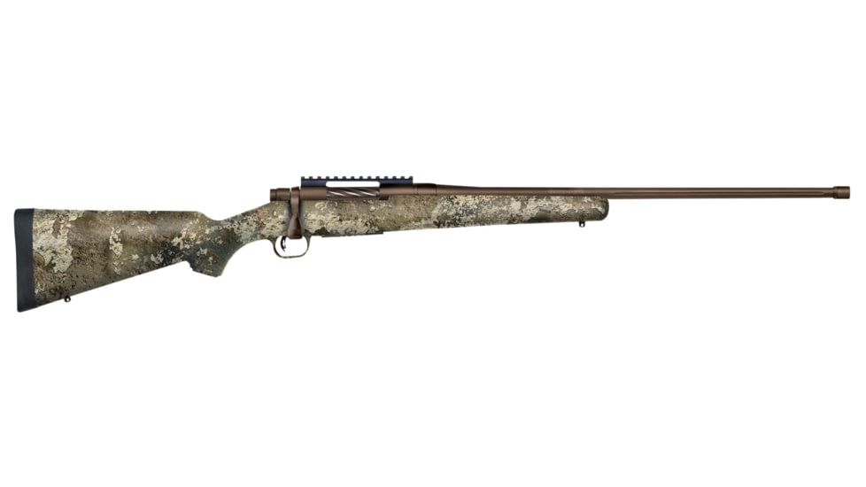Mossberg Patriot Predator Bolt Action Rifle, 6.5 PRC, 24in Barrel, 1-8, Synthetic TT-Strata Stock, Cerakote Brown, 28091-FRRMPG