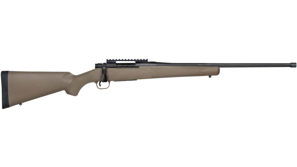 Mossberg Predator Bolt Action Rifle, .22-250 Remington, 22in 5/8x24 TPI Barrel, 1-14, Synthetic Flat Dark Earth Stock, Blue, 28253-FRRMPG