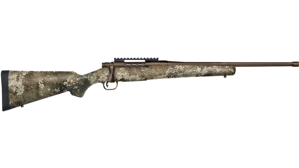 Mossberg Predator Bolt Action Rifle, .450 Bushmaster, 20in 11/16x24 TPI Barrel, 1-24, Synthetic TT-Strata Stock, Brown, 28251-FRRMPG
