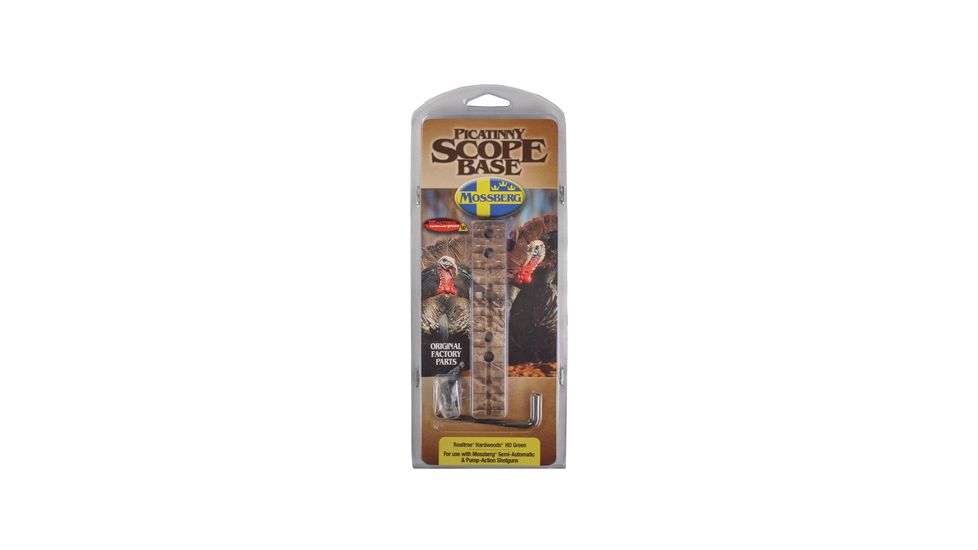 Mossberg Picatinny Rail with Scope Base for Hunting Realtree Hardwoods HD Green Camouflage 96204