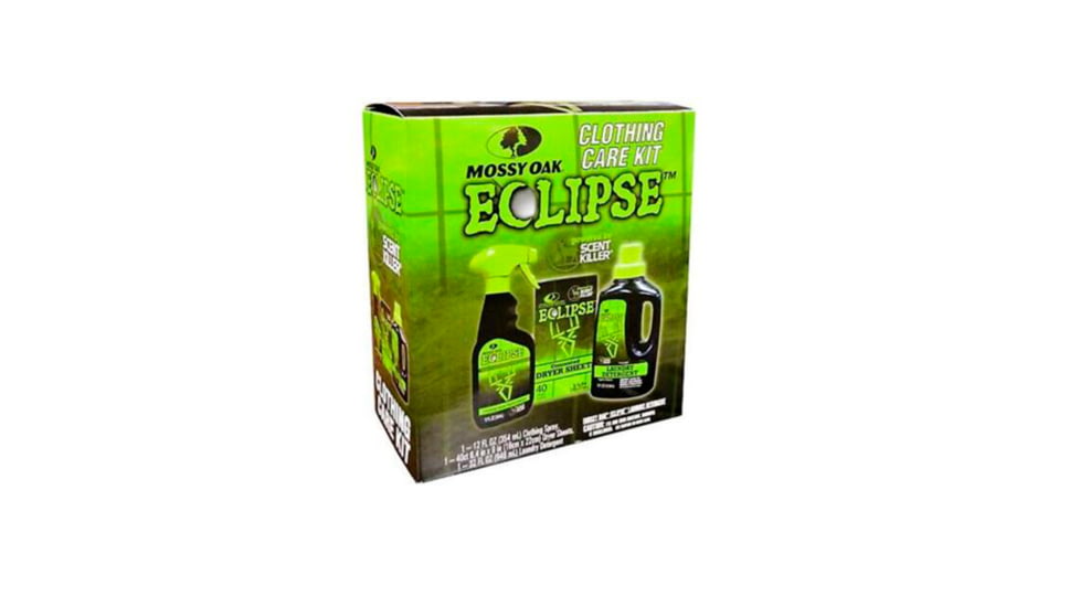Mossy Oak Eclipse Laundry Kit Spray/Detergent/Dryer Sheets, Green, 866