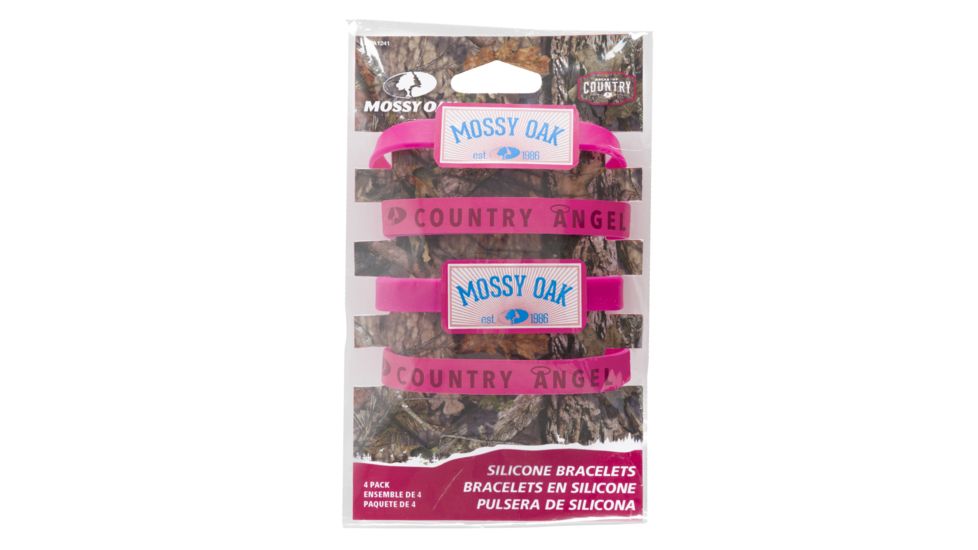 Mossy Oak Silicone Bracelets,4Pk, Pink,Mossy Oak MPA1241