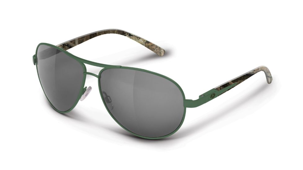 Mossy Oak Sunglass, Hull, Green/Slvmr-Smoke, Infinity, Mossy Oak MEW2073, EDEMO1
