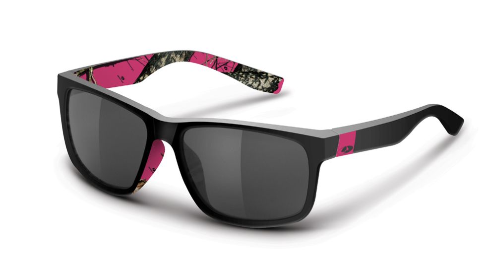 Mossy Oak Sunglass, Wasatch, Black/Smoke, Bu Raspberry, Mossy Oak MEW2079