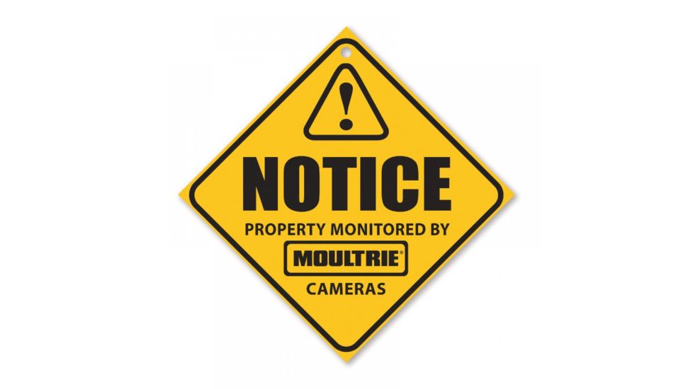 Moultrie Feeders Camera Surveillance Signs, Pack of 3, MCA-13133