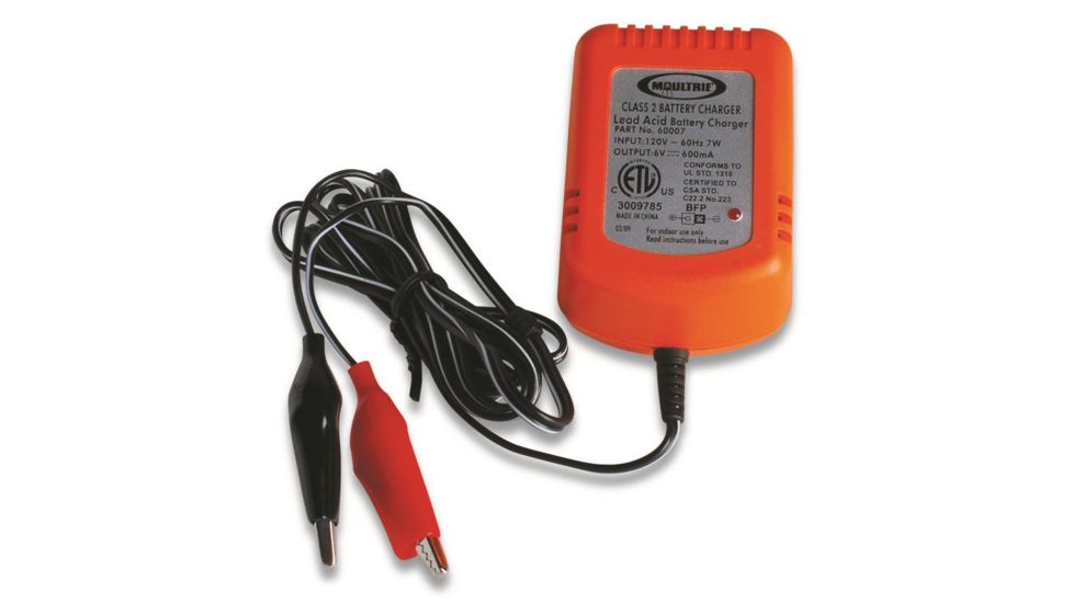 Moultrie Feeders Moulrtie 6V Battery Charger, Orange MFH-BC6