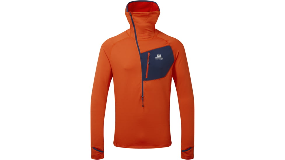 Mountain Equipment Eclipse Hooded Zip Tee - Mens, Magma/Medieval, 2XL, ME-005727 Mag-XXL